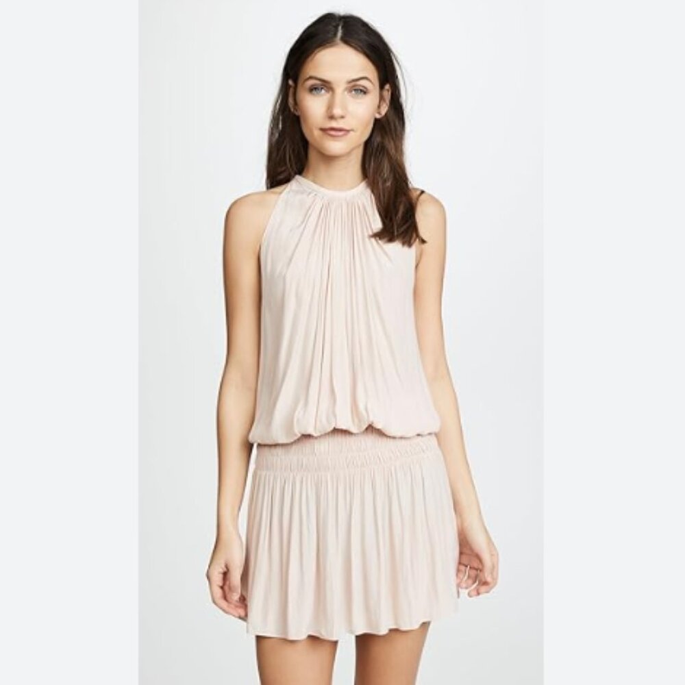 Ramy Brook Paris sleeveless mini dress, Blush, Med